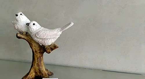 Resin Handcrafted Birds Couple On Tree Showpiece Bird Statue For Home Dcor Living Room Bedroom Table Top Antique Garden Decoration Items - Image 2